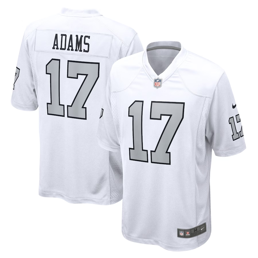Men's Las Vegas Raiders #17 Davante Adams White Color Rush Limited Stitched Game Jersey